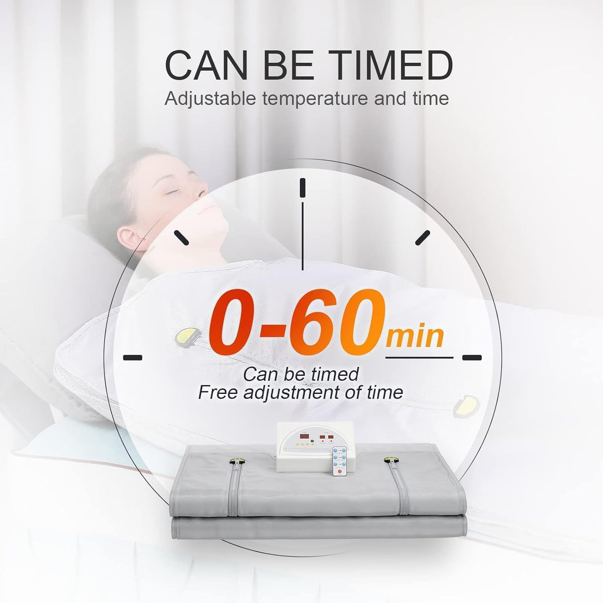 Portable Sauna Infrared Sauna Blanket 2 Zone Digital Home Sauna Blanket Professional Detox Therapy Sauna Portable Oxford Sauna Blanket with 4 Safety Protection for Hot Sweating, Relaxation - QUORE