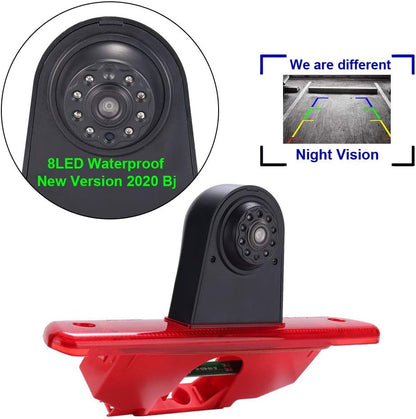 HD Caravan Transporter achteruitrijsysteem remlicht achteruitrijcamera dakcamera parkeerhulp met hoek verstelbaar compatibel met Peugeot Expert/FIAT Scudo / Citroen Jumpy/Toyota Proace