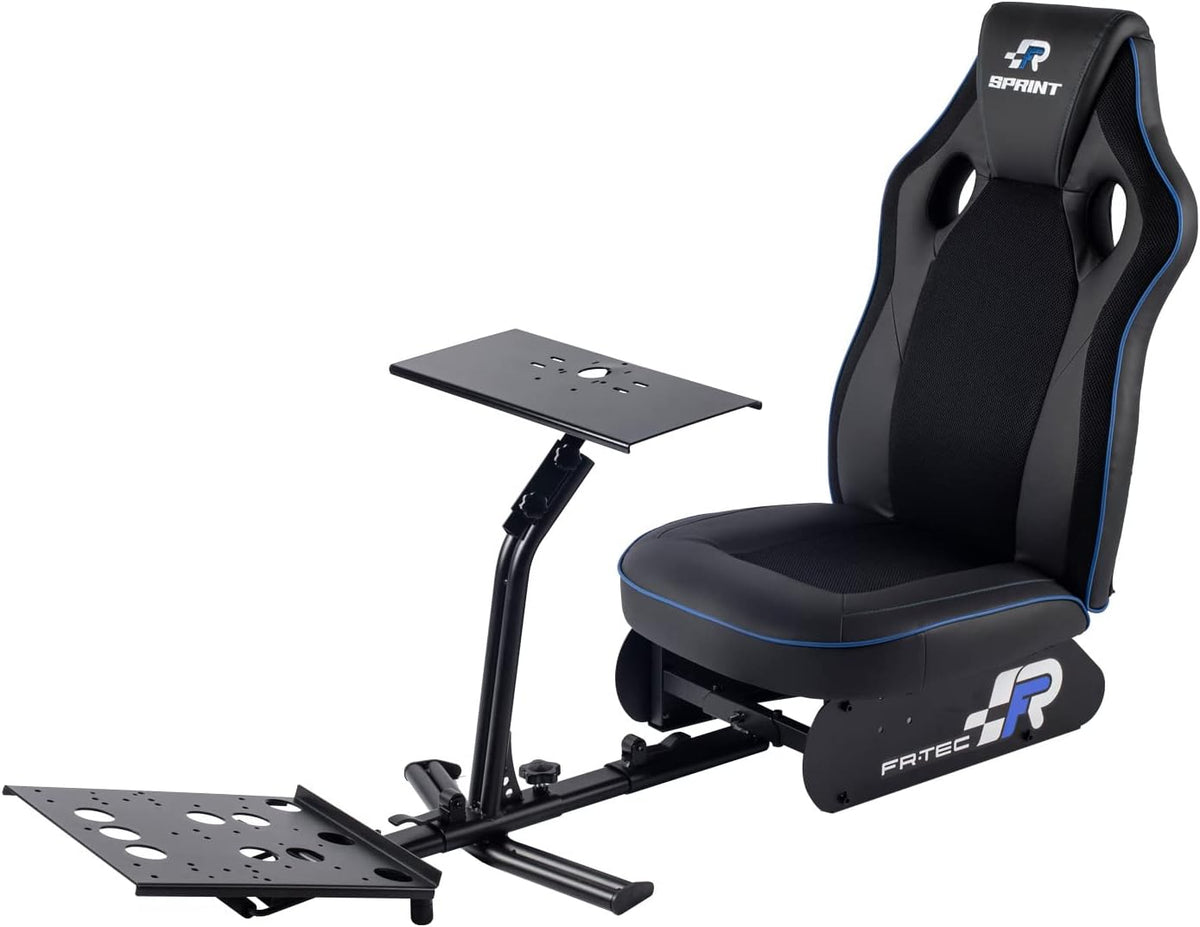 FR-TEC Cockpit Simracing, sportstoel simulatie rijden, esports racing, playseat met stalen frame en zitting van kunstleer met ademende stof