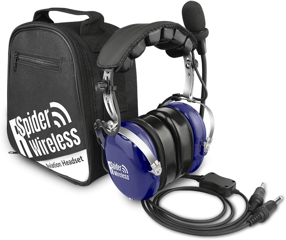 Pilot luchtvaart headset voor General Aircraft (Blauw)
