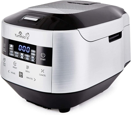Rijstkoker – Multicooker – Stoomkoker – Slowcooker – Metallic Zilver – Inductieverwarming (IH) – 7 Rijstprogramma’s