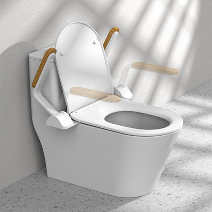 Opvouwbaar Toiletheup Veiligheidsframe，Verstelbaar Stabloos Stuur voor Senioren - Makkelijk te Monteren & Vaste Constructie (Hout)