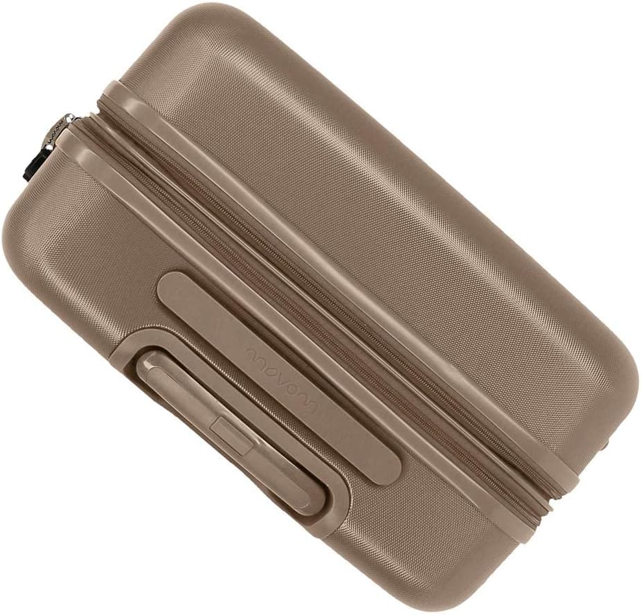 Movom Galaxy Kofferset, blauw, 55/68 cm, ABS, zijdelingse combinatiesluiting, 109 l, 6,56 kg, 4 dubbele wielen, handbagage, Beige, 40 x 55 x 20 cm, 48 x 68 x 27 cm, Set van 2 koffers