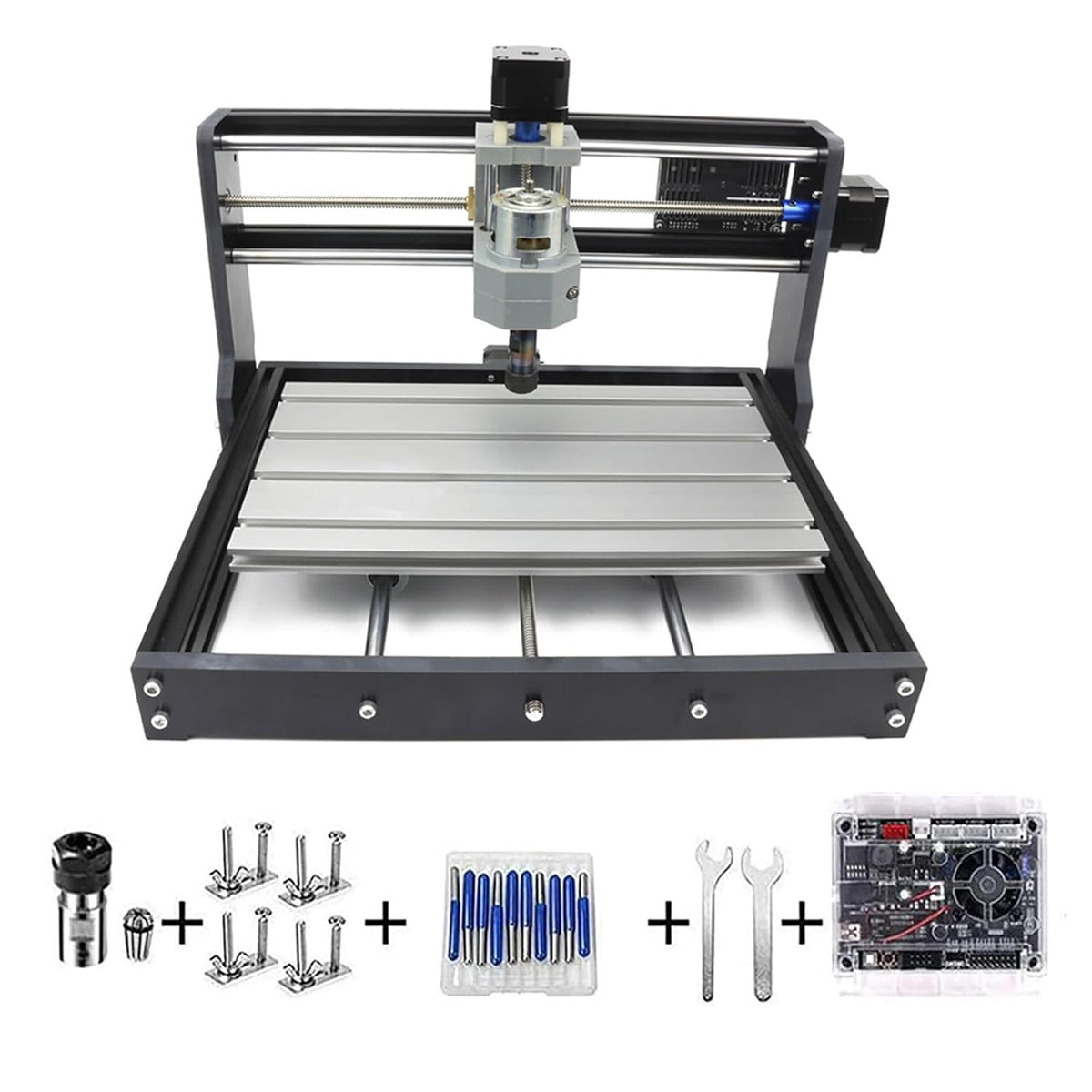 RATTMOTOR CNC freesmachine3018-Pro, 3-as frees graveermachine GRBL verspreiding, 3018-Pro CNC Router, 4G USB Flash Drive, werkgebied 300x180x450mm voor PVC PCB houtsnijdingen DIY-graveur