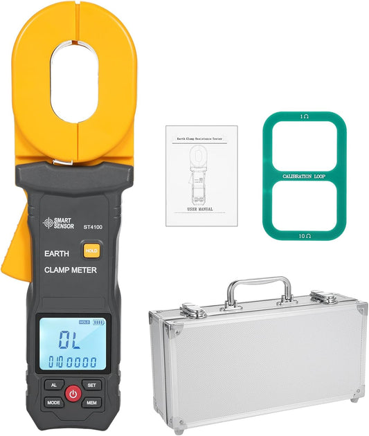 Aardingsweerstandstester – Aardweerstandsmeter – Digitale Tangmeter – Stroomtang – Ampèremeter – 0,01-500 Ω Bereik – Opslag Voor 500 Meetresultaten