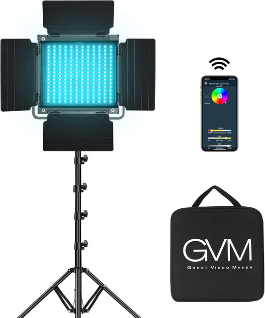 RGB Led-videolamp – Videolicht – Videoverlichting – Studiolamp – Fotolicht – 1 Lichtpaneel – App-bediening – 8 Scènemodi