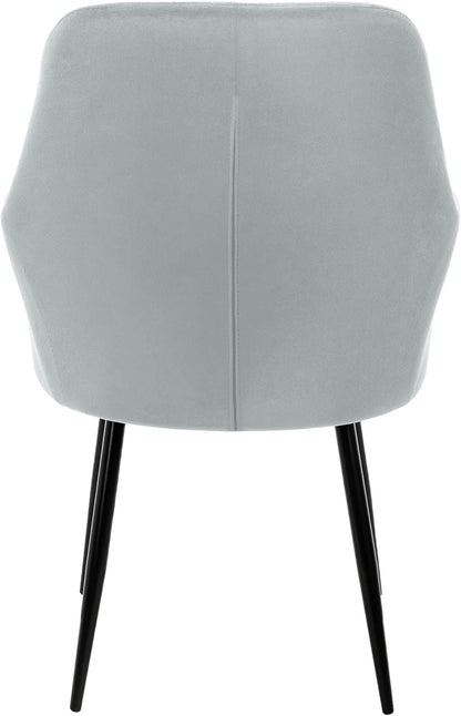 Eetkamerstoelen – Stoelen – Kuipstoelen – Armstoelen – Beklede Stoelen – Set Van 6 – Comfortabele Ergonomische Zitting – Metalen Poot Met Zwarte Poedercoating