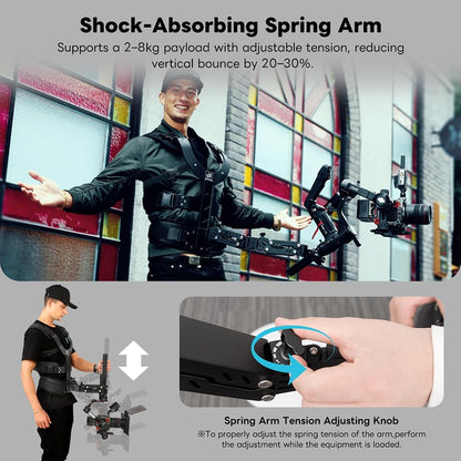 Thanos-SE Ultra Gimbal Steunvest met Snelle Ontgrendeling, Aanpasbare Steadicam voor DJI RS3, RS4 PRO, RS5 PRO RS2, RSC2, Ronin-S, Ronin-SC- Draagvermogen van 4,4-17,6 lbs voor Filmmakers