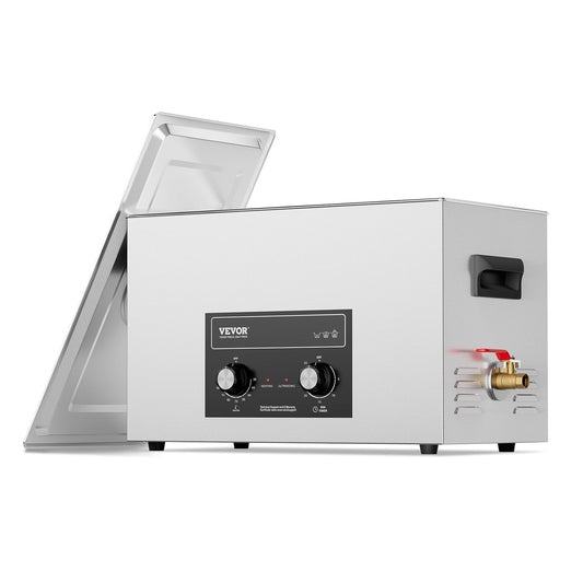 VEVOR Ultrasone reiniger, 30 l, met timer, radiatormanden, digitale geluidscavitatiemachine, 600 W, voor horloges, brillen, munten, metalen gereedschap