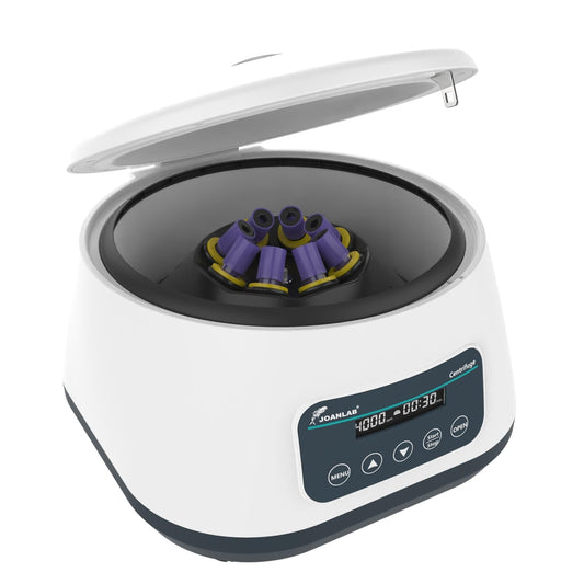 Centrifuge – Laboratoriumcentrifuge – Labcentrifuge – Monstercentrifuge – PRP/PRF-Centrifuge – Laagtoerig, 500-4000 Rpm – Timer 30 Sec-59 Min, Voor 4 X 15 Ml Of 8 X 2/5/10 Ml Buisjes