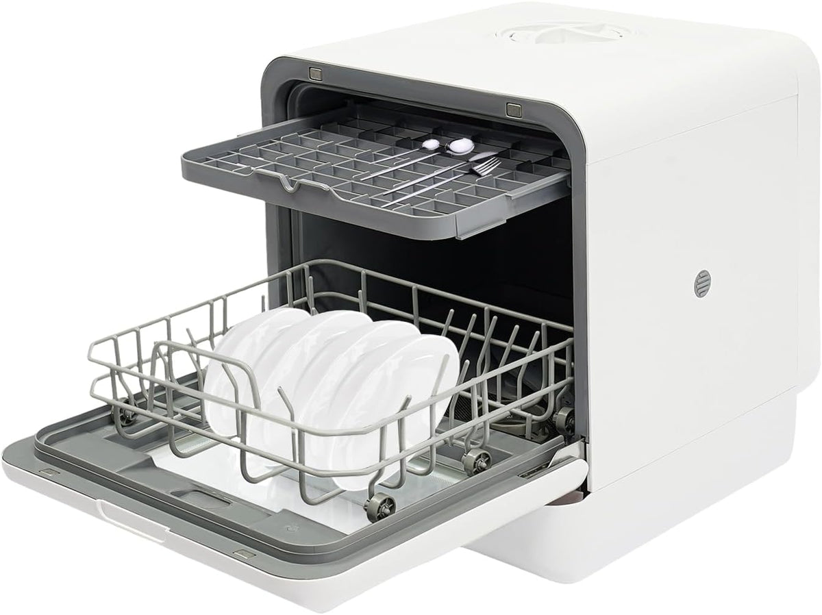 Tafelmodel Vaatwasser – Draagbare Vaatwasser – Mini Vaatwasser – Compacte Vaatwasser – Vrijstaande Vaatwasser – Ruim 6L Waterreservoir – Stil 52 dB Geluidsniveau