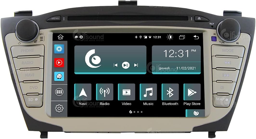 Op maat gemaakte autoradio voor Hyundai IX35 Android GPS Bluetooth WiFi Dab USB Full HD Touchscreen Display 7" Easyconnect Processor 8core Stembediening