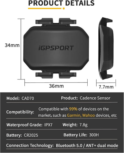iGPSPORT BSC300T Fietscomputer GPS, 2,4 inch touchscreen, fiets navigatie, compatibel met e-bike en Insta360, offline kaarten navigatie, fietscomputer, draadloos met IPX7 waterdicht (BSC300T set)