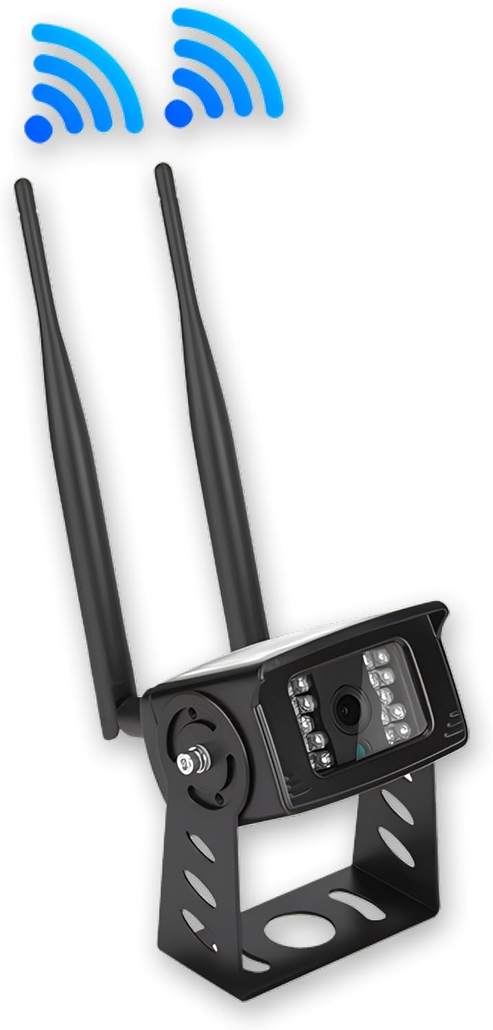 Draadloze Omkeren Camera Kit met 7 inch DVR Monitor voor zware voertuigen/Pickup/trucks/trailers/bussen/bestelwagen/RV campers/landbouw met 1080 P Nachtzicht Stabiele Signaal Achteruitkijkspiegel IP69K Backup Camera