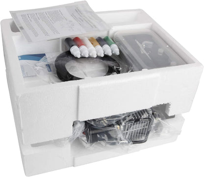 Airbrush-set – Airbrush-compressor – Airbrushpistool – Spuitpistool – Airbrush-kit – Olievrije Zuigercompressor – 3-Liter Luchtreservoir met Manometer