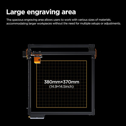 Acmer P1 S Pro Lasersnijder, 10.000mW lasergraveermachine, 72W output, 380 x 370mm graveeroppervlak, 0,01mm graveernauwkeurigheid voor doe-het-zelf, hout, acryl, leer, metaal