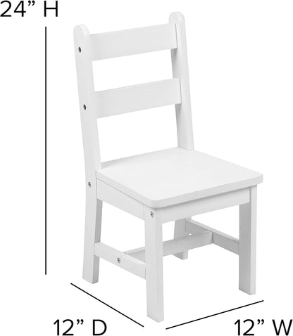 Flash Furniture Vierkante activiteit tafel sets, ontworpen hout, wit - QUORE