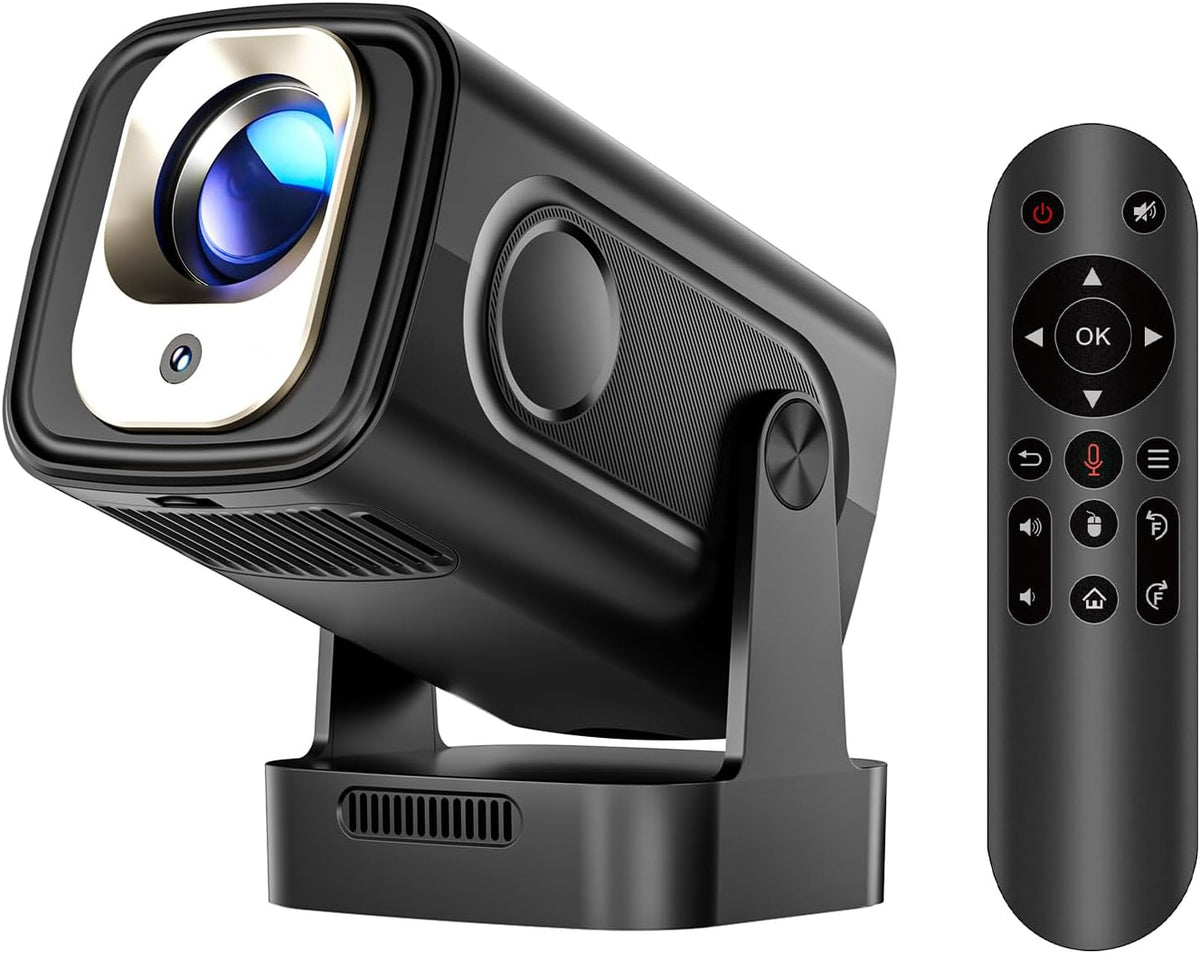 Magcubic Mini Projector 4K met Native 1080P, Draagbare Projector met Android, Autofocus & Keystone-correctie, WiFi 6 & Bluetooth 5.4, 5W Luidspreker, 180° Rotatie, Projector voor Slaapkamer HY310