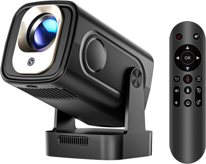 Magcubic Mini Projector 4K met Native 1080P, Draagbare Projector met Android, Autofocus & Keystone-correctie, WiFi 6 & Bluetooth 5.4, 5W Luidspreker, 180° Rotatie, Projector voor Slaapkamer HY310