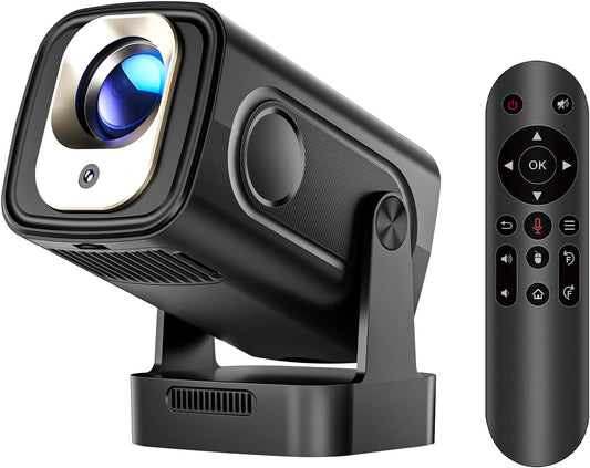 Magcubic Mini Projector 4K met Native 1080P, Draagbare Projector met Android, Autofocus & Keystone-correctie, WiFi 6 & Bluetooth 5.4, 5W Luidspreker, 180° Rotatie, Projector voor Slaapkamer HY310
