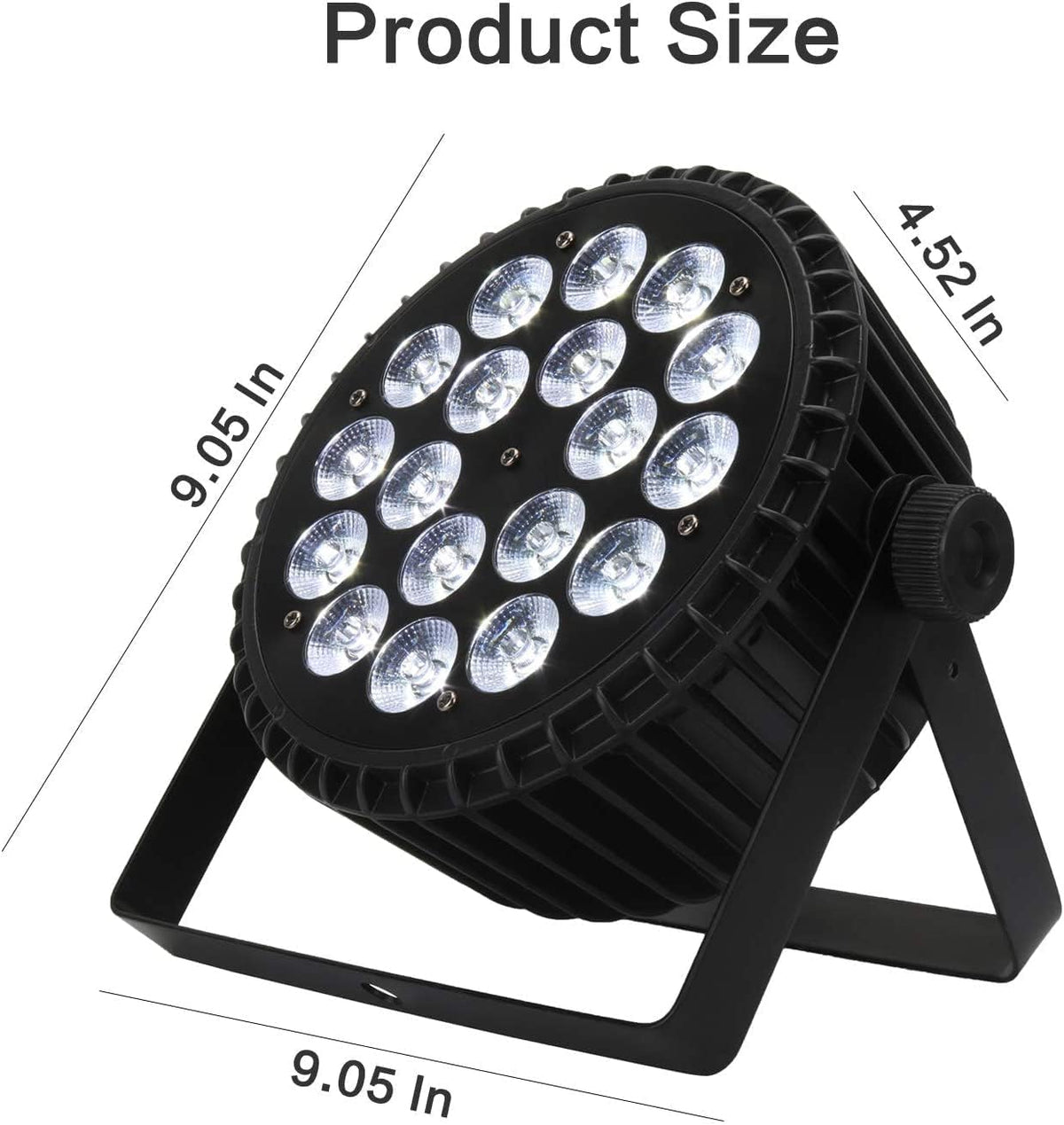SHEHDS Led-schijnwerper, 18 x 18 W led podiumlicht RGBWA + UV 6-in-1, DMX-besturing met geluidsbediening, DJ-lichteffect, discolicht, partylicht voor podium, disco, DJ, licht, show-evenementen