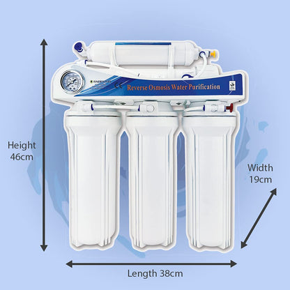 Finerfilters Reverse Osmosis Under Sink Drinking Water Filter System (50GPD) for Home Use Removes Up to 99% of Contaminants for the Very Best Drinking Water (5 Phases) - QUORE