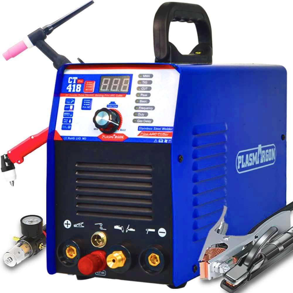 CT418P 3-in-1 combo plasmasnijder WIG lasapparaat MMA omvormer combo lasapparaat plasmasnijder TIG MMA | IGBT | digitaal LCD-scherm | HF-ontsteking CT418P