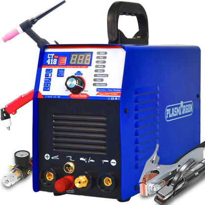 CT418P 3-in-1 combo plasmasnijder WIG lasapparaat MMA omvormer combo lasapparaat plasmasnijder TIG MMA | IGBT | digitaal LCD-scherm | HF-ontsteking CT418P