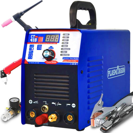 CT418P 3-in-1 combo plasmasnijder WIG lasapparaat MMA omvormer combo lasapparaat plasmasnijder TIG MMA | IGBT | digitaal LCD-scherm | HF-ontsteking CT418P