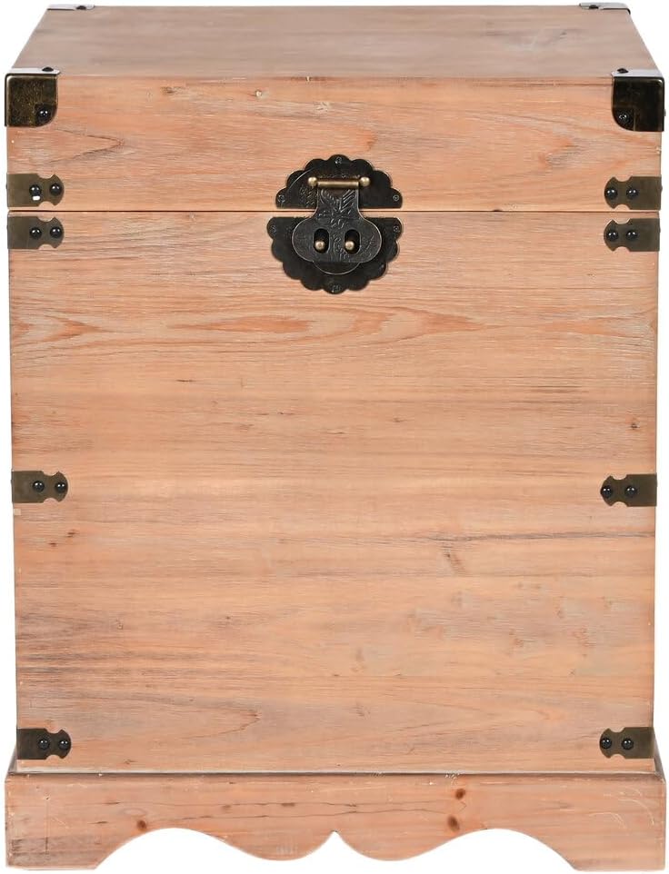 Baul Set van 2 sparren metaal 48 x 48 x 61 rustieke natuur