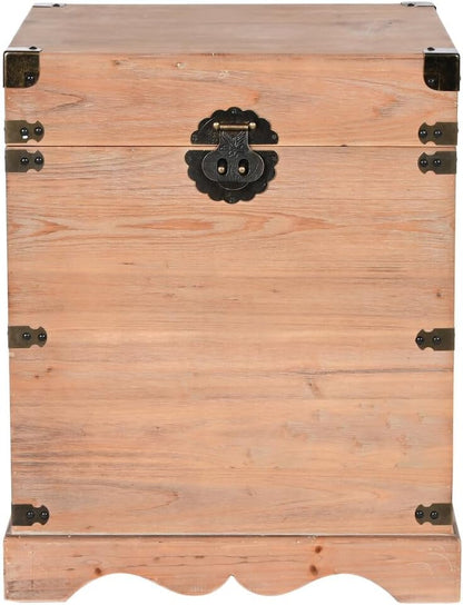 Baul Set van 2 sparren metaal 48 x 48 x 61 rustieke natuur
