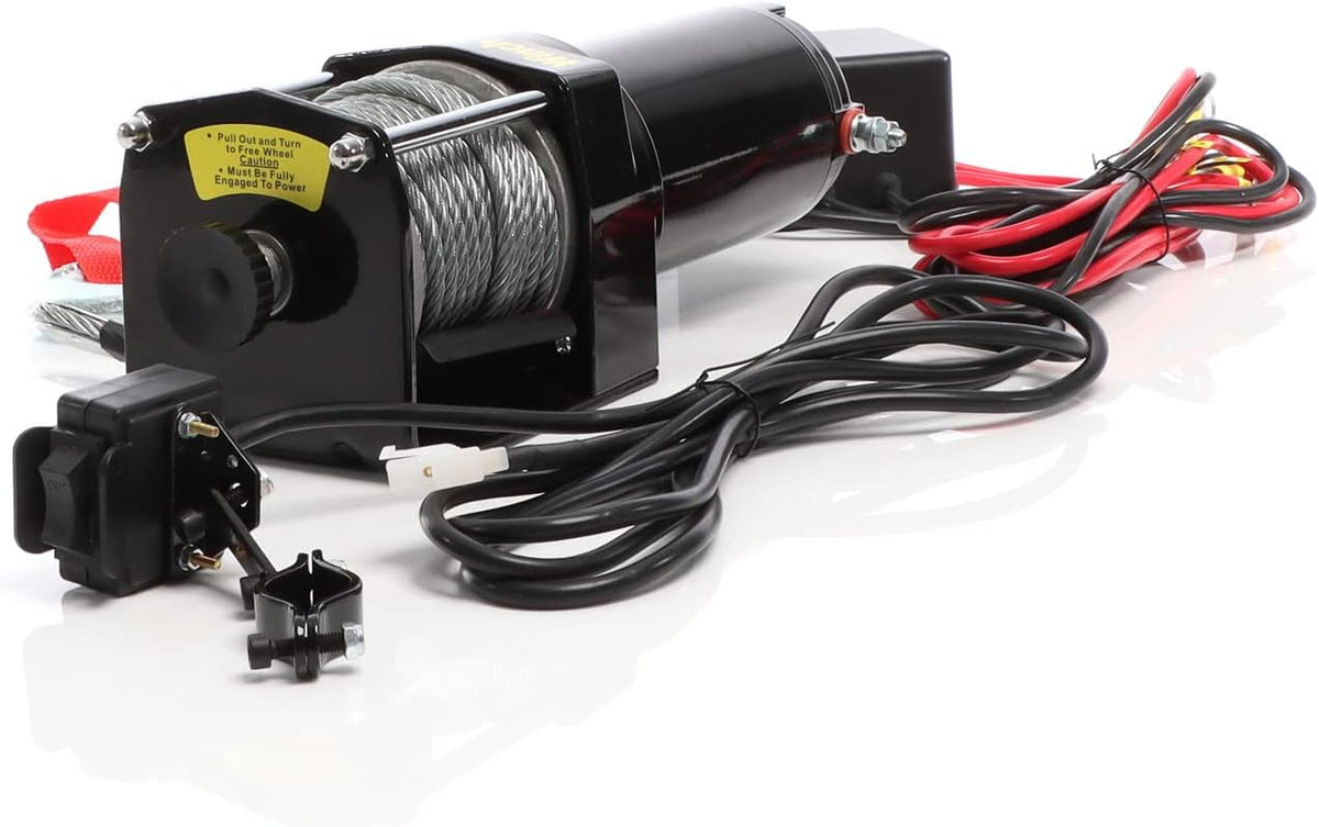 Elektrische kabellier 1587 kg – Motorlier – Treklier – Lier – Staalkabellier – 12 V, 1,5 pk motor – 10,5 m staalkabel
