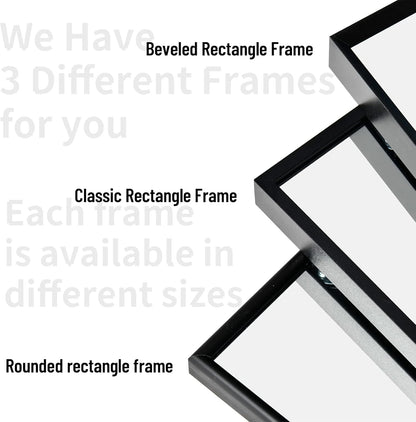 Beauty4U Spiegel in volledige lengte, 140 x 40 cm, vrijstaand, hangend of leunend, grote vloerspiegel met zwart aluminium frame voor woonkamer of slaapkamer