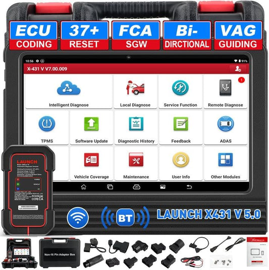 Diagnosetestapparaat – OBD2 Scanner – Auto Diagnose Tool – Foutcode Lezer – ECU Uitlezer – Bidirectionele Controle – 31+ Resetfuncties – 8 Inch Touchscreen