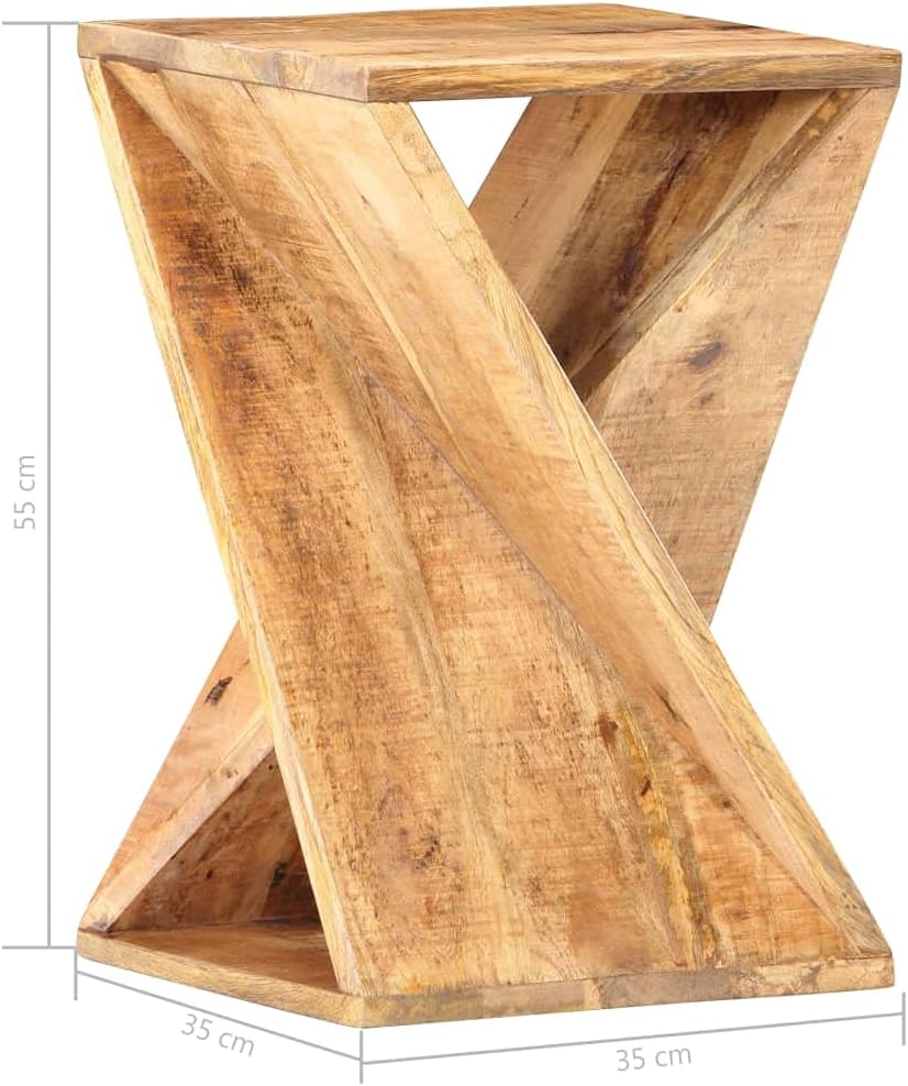 vidaXL Solid Mango Wood Side Table Table Side Table Side Table Side Table Side Furniture Coffee Table Living Room Table Coffee Table Plant Table