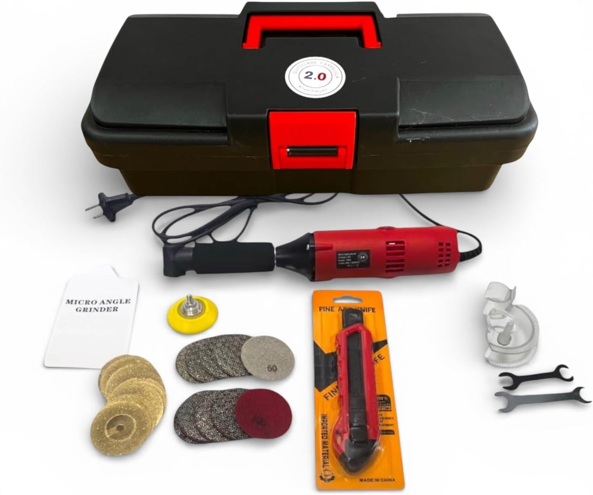 Precisieslijpmachine set 550 W met snelheidsregelaar en accessoires – snijden en afwerken van tegels, steen en afschuiningen