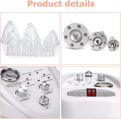 Meifuly Vacuüm cupping therapiesets met 30 kopjes en 3 pompen, verstelbare zuig- en 6 modi vacuümtherapiemachines