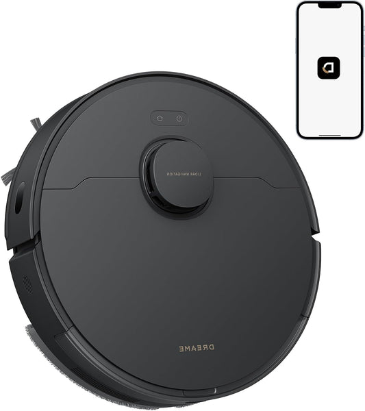 Robotstofzuiger – Robotstofzuiger met dweilfunctie – Robotstofzuiger voor huisdieren – Slimme robotstofzuiger – D20 Black – Krachtige zuigkracht 13.000 Pa – Dubbele ontwarborstel tegen haren - QUORE