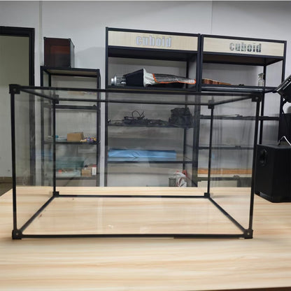 Acrylvitrine, transparante stapelvitrine, verzamelvitrine, stofdicht, zelfmontage met deur, voor speelgoedfiguren, modelauto's die figuren verzamelen (55 x 30 x 40 cm)