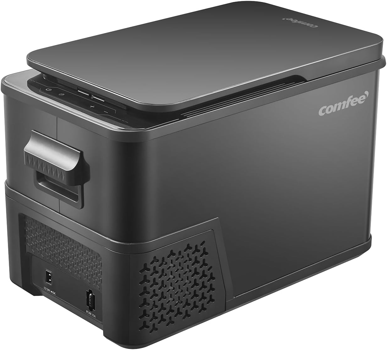 Comfee RCP27DK3(E) Compressorkoelbox, 27 liter, 12 V/230 V, elektrische campingkoelkast, -20 °C tot 20 °C, 3 instelbare standen, 45 dB geluid, ideaal voor auto, vrachtwagen, strand, picknick