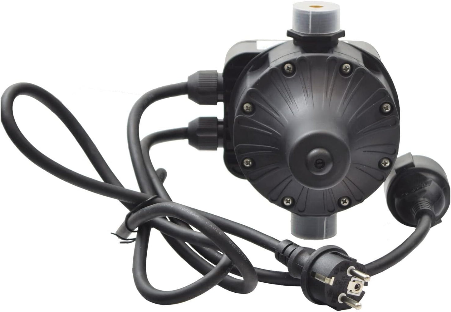 Agora-Tec® Pompbesturing, drukschakelaar, doorstroombewaker, bekabeld (in- en uitschakeldruk instelbaar) met droogloopbeveiliging, overdrukbewaking, lekweergave