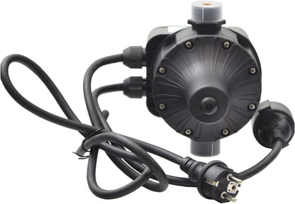 Agora-Tec® Pompbesturing, drukschakelaar, doorstroombewaker, bekabeld (in- en uitschakeldruk instelbaar) met droogloopbeveiliging, overdrukbewaking, lekweergave