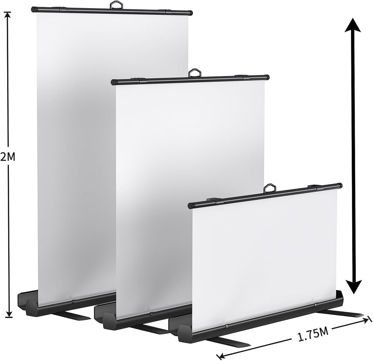 Witte schermachtergrond, WASJOYE professionele inklapbare pull-up chromakey-paneel, automatisch vergrendelende kreukbestendige fotografie-achtergrond voor fotovideostudio, live game, streaming