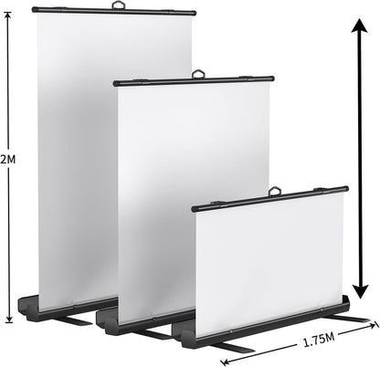 Witte schermachtergrond, WASJOYE professionele inklapbare pull-up chromakey-paneel, automatisch vergrendelende kreukbestendige fotografie-achtergrond voor fotovideostudio, live game, streaming