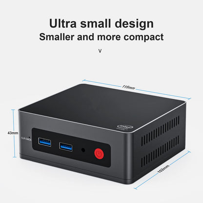 KUYiA Mini PC, desktop computer, Windows10, business gaming home office, 8GB RAM128G SSDCeleronJ4125 up to 2.7GHz processor, supports 4K HDMI Dual WiFi 2.4G + 5.8G Ethernet 1000M USB 3.0X4 BT4.0 - QUORE