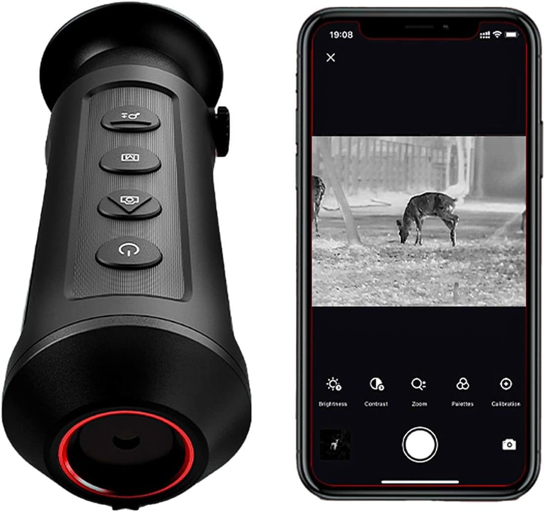 HIKMICRO Lynx S LE15S Draagbare warmtebeeld-monoculair/warmtebeeldcamera met oled-display, observatie en afstandsmeting, geïntegreerd 8 GB geheugen, WLAN-hotspot