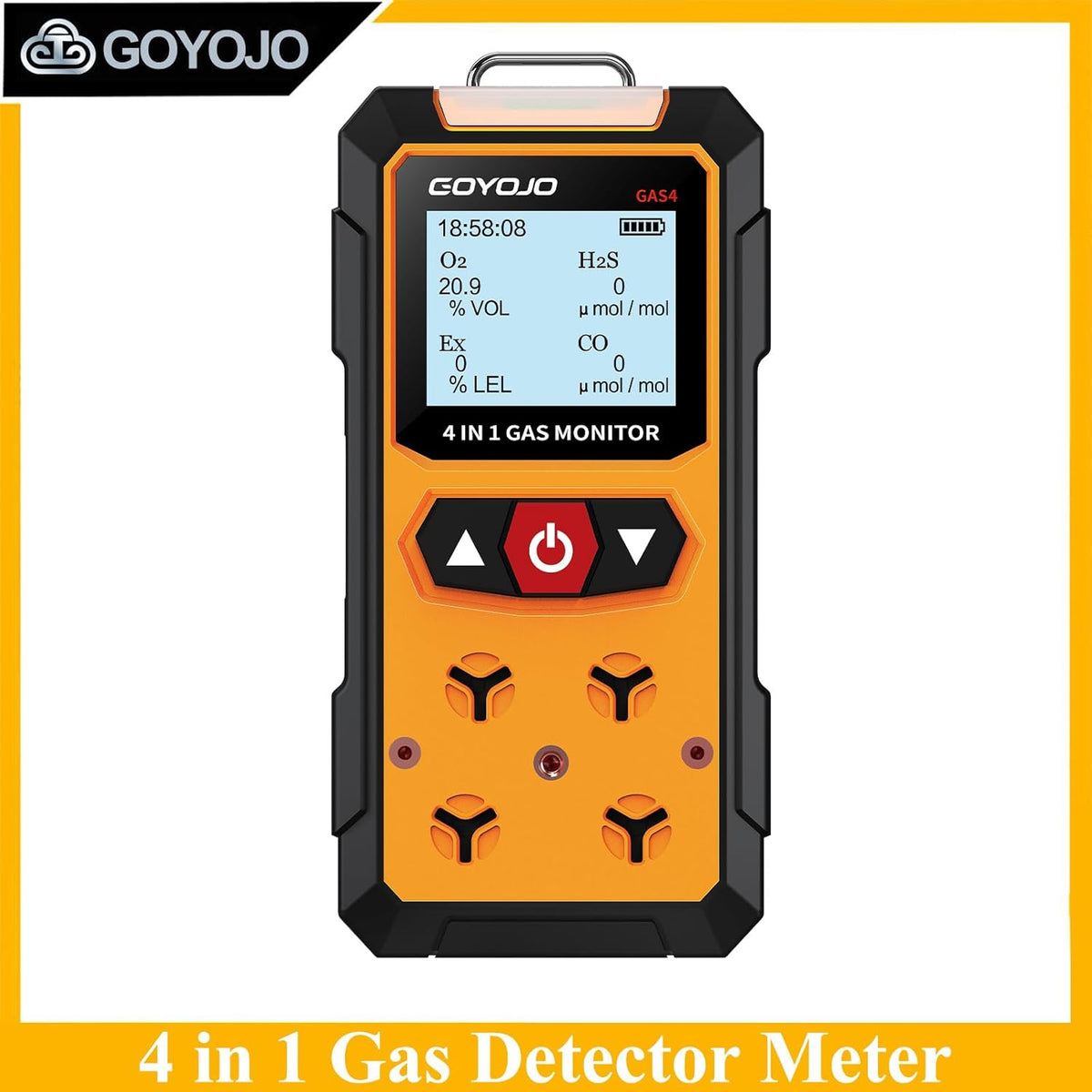 Gaslekdetector 4-in-1 (H2S, EX, O2, CO) - Betrouwbare Thuis- en Werkplekveiligheidsmonitor met Nauwkeurige Detectie - Oplaadbaar, Robuuste Constructie, Directe Waarschuwingen