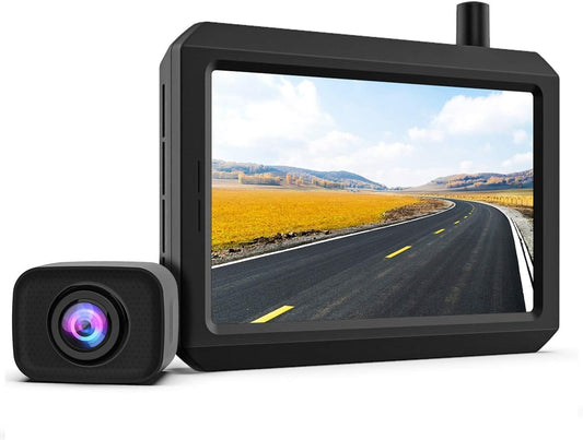 Cargoplay K7PRO Digitale Draadloze Achteruitrijcamera Met Stabiel Signaal, Ondersteunt 2 Camera'S, 5 Inch Hd-Monitor, Ip68 Waterdichte Camera, Nachtzicht, Geschikt Voor Veel Automodellen