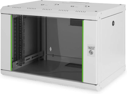 DIGITUS Netwerkkast - 19 inch rack - 7HE - Wandmontage - 450 mm diep - Draagvermogen 100 kg - Unique Serie - Grijs