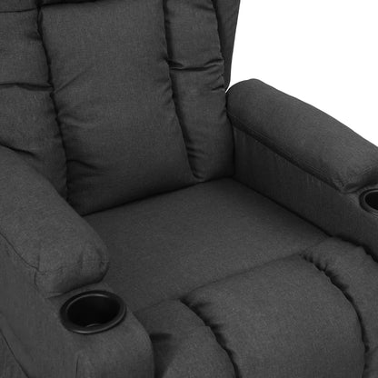 Relaxstoel donkergrijs stof tv-stoel met ligfunctie, enkele ligstoel, relaxstoel voor woonkamer, slaapkamer A1 - QUORE
